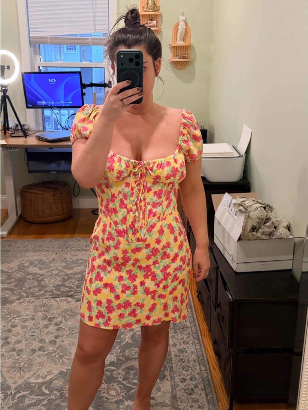 Floral Puff Sleeve Dress